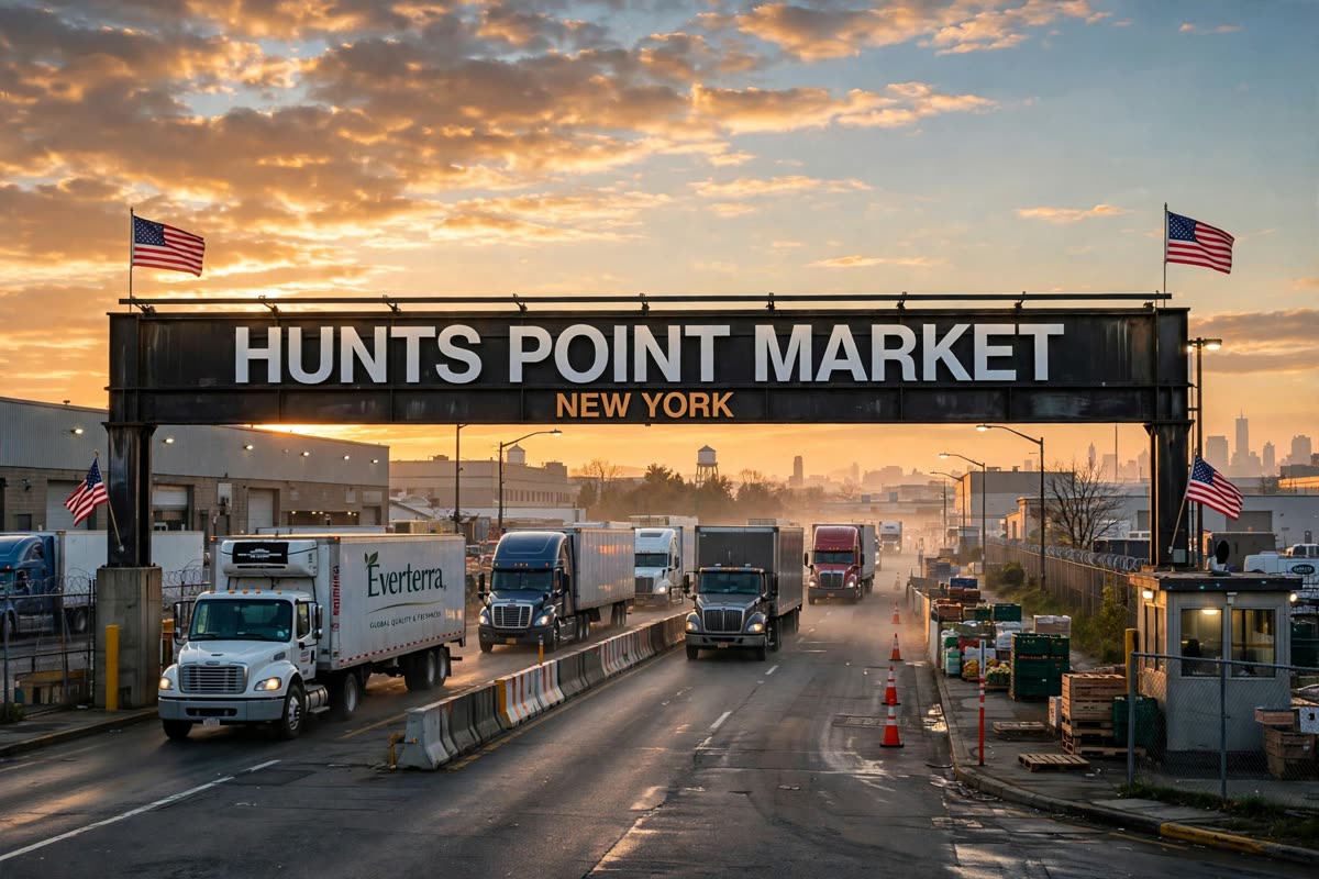 Everterra LLC en Hunts Point Market, Bronx — distribución mayorista de alimentos frescos